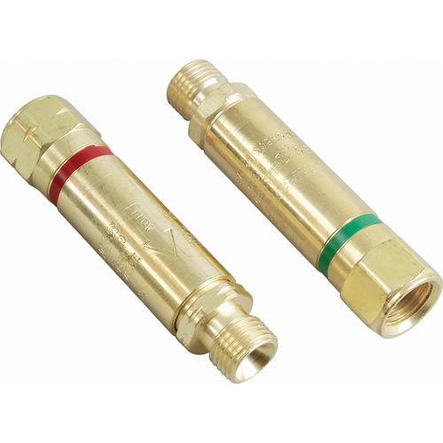 Antiretours pare-flammes - Oxy/gaz combustibles, Ensemble pour oxyg&egrave;ne-gaz combustible, Style pour adapteur de d&eacute;tendeur D. Morneault & Fils