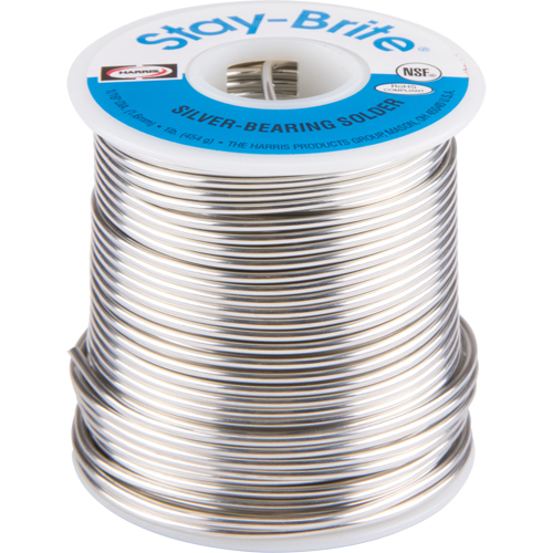 Stay-Brite&reg; Solders, Lead-Free, 96% Tin 4% Silver, Solid Core, 0.0625" Dia. D. Morneault & Fils