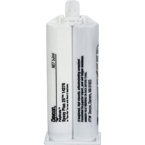 Epoxy Plus 25, Two-Part, Dual Cartridge, 50 ml., Grey D. Morneault & Fils