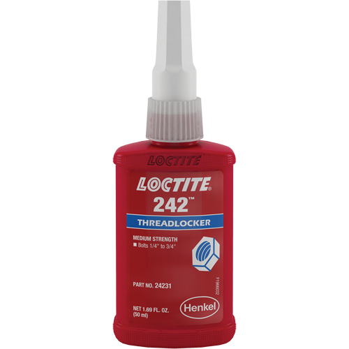 Threadlocker 242 , Blue, Medium, 50 ml, Bottle D. Morneault & Fils