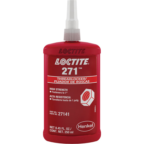 Threadlocker 271 , Red, High, 250 ml, Bottle D. Morneault & Fils