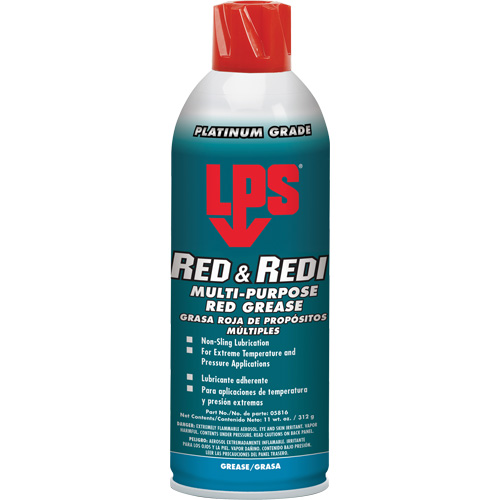 Graisse rouge Red & Redi tout usage, 16 oz, Canette a&eacute;rosol D. Morneault & Fils