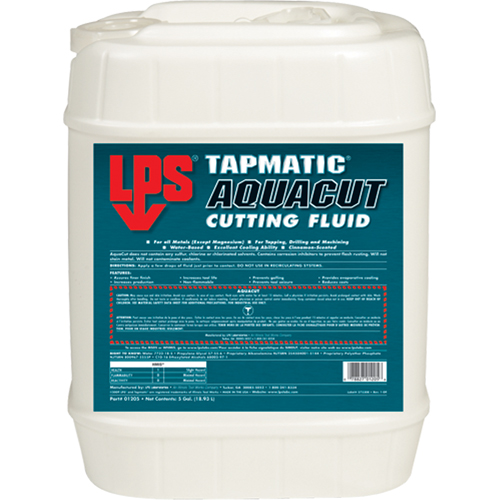 Tapmatic&reg; AquaCut Cutting Fluids, 5 gal. D. Morneault & Fils