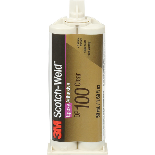 Scotch-Weld Adhesive, 1.7 fl. oz., Dual Cartridge, Two-Part, Clear D. Morneault & Fils
