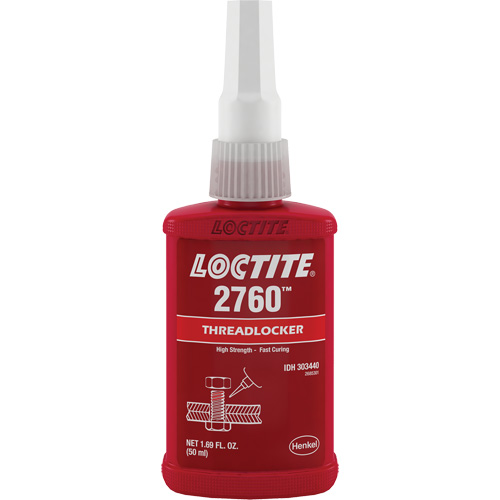 Compos&eacute; de blocage 2760 adh&eacute;sif instantan&eacute;, Rouge, &eacute;lev&eacute;, 50 ml, Bouteille D. Morneault & Fils