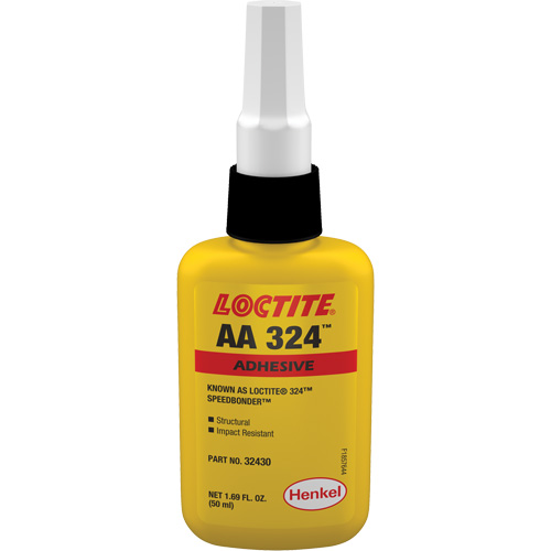 Adh&eacute;sif acrylique structurel 324 Speedbonder, Deux composants, 50 ml, Bouteille, Jaune D. Morneault & Fils