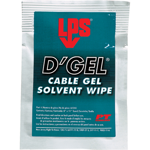 D'Gel&reg; Cable Gel Solvent, Packets D. Morneault & Fils