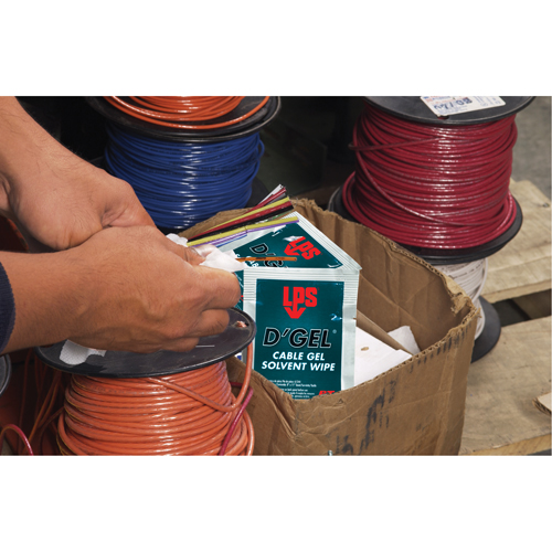 D'Gel&reg; Cable Gel Solvent, Packets D. Morneault & Fils