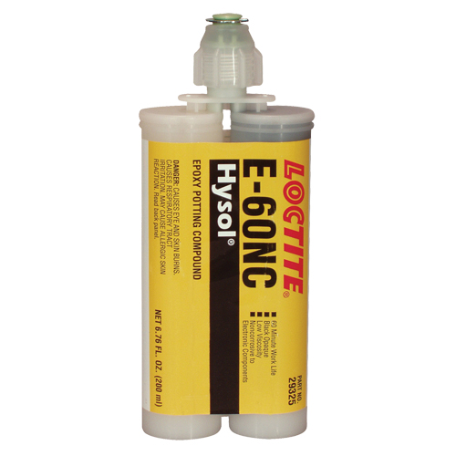 E-60NC Electrically Non-Corrosive Structural Adhesives, 200 ml, Dual Cartridge, Two-Part, Black D. Morneault & Fils