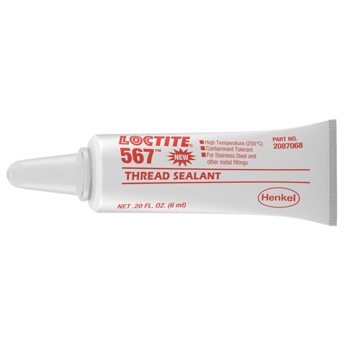 567 High Temperature Thread Sealant, Tube, 6 ml, -53.88° C - 204° C/-65° F - 400° F D. Morneault & Fils