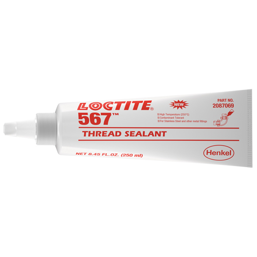 567 High Temperature Thread Sealant, Tube, 250 ml, -53.88° C - 204° C/-65° F - 400° F D. Morneault & Fils