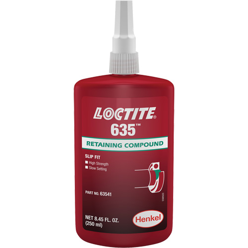 Compos&eacute; de retenue Loctite 635, 250 ml, Bouteille, Vert D. Morneault & Fils