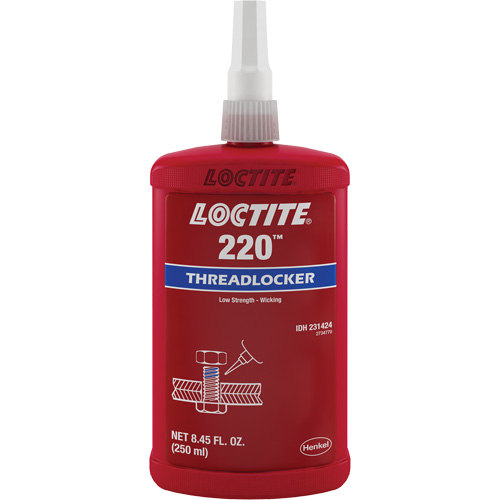 220 Threadlocker, Blue, Medium, 250 ml, Bottle D. Morneault & Fils