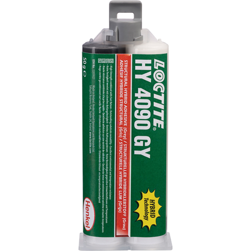 HY 4090 GY Structural Repair Hybrid Adhesive, Two-Part, Dual Cartridge, 50 g, Grey D. Morneault & Fils