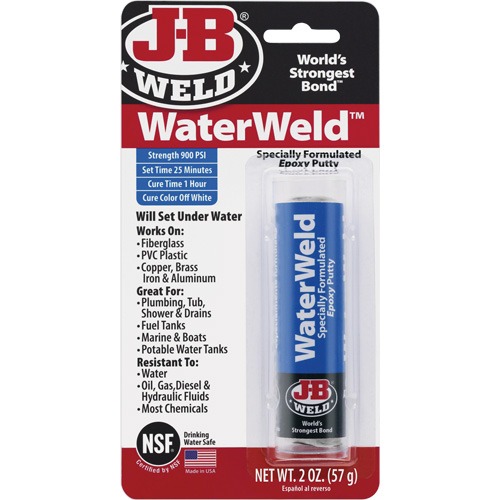 WaterWeld Epoxy, 2 oz., Stick, Off-White D. Morneault & Fils
