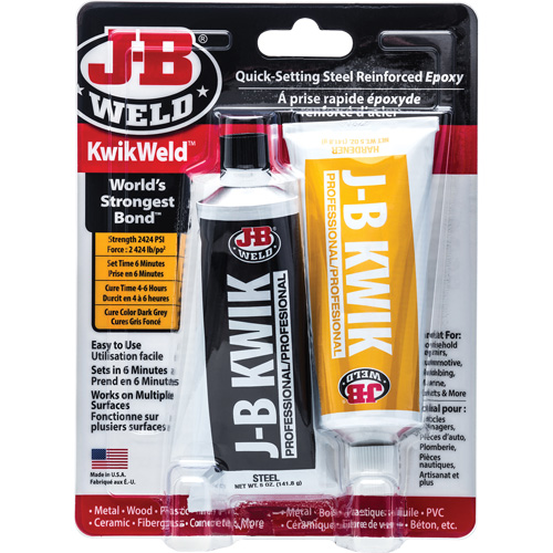 KwikWeld Epoxy, Two-Part, Tube, 10 oz., Grey D. Morneault & Fils