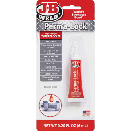 Compos&eacute; de blocage Perma-Lock, Rouge, &eacute;lev&eacute;, 6 ml, Tube D. Morneault & Fils