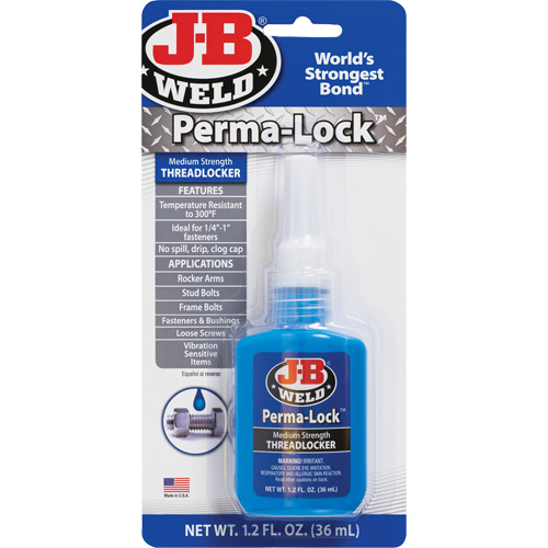 Perma-Lock Threadlocker, Blue, Medium, 36 ml, Bottle D. Morneault & Fils