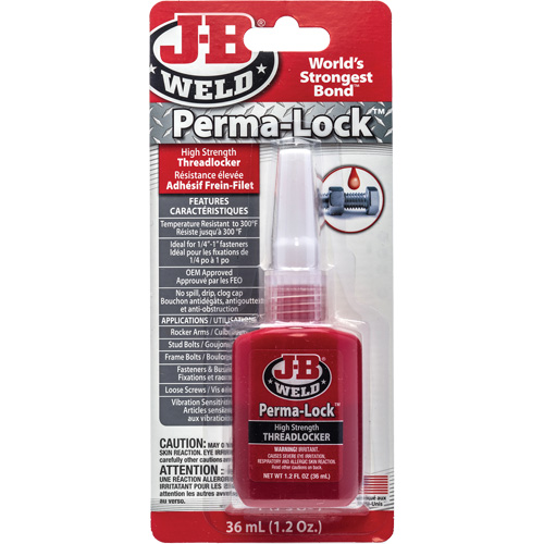 Perma-Lock Threadlocker, Red, High, 36 ml, Bottle D. Morneault & Fils