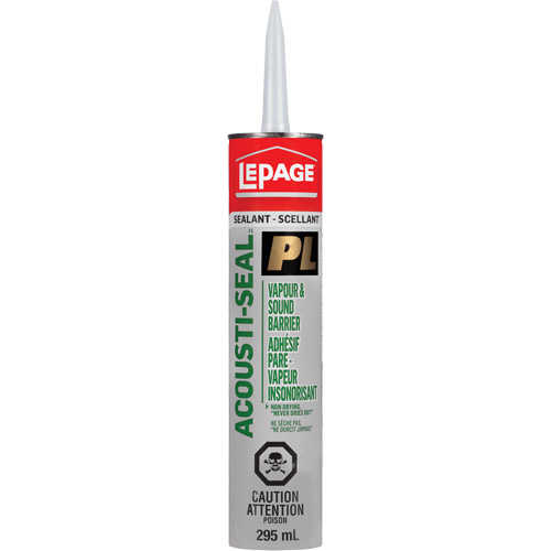 PL&reg; Vapour Barrier & Sound Reduction Adhesive, 295 ml, Tube, Black D. Morneault & Fils