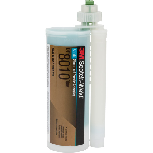 Adh&eacute;sif structural pour composants en plastique Scotch-Weld, Deux composants, Cartouche, 490 ml, Bleu D. Morneault & Fils