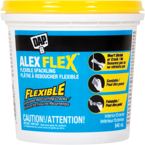 Alex Flex&reg; Flexible Spackling, 946 ml, Plastic Container D. Morneault & Fils