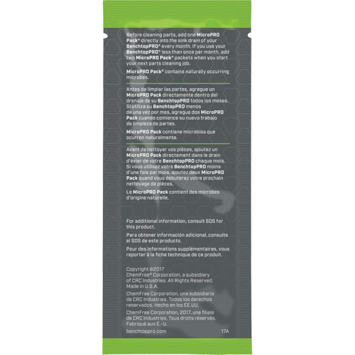 Agent nettoyant antimicrobien MicroPro Pack, 0,5 oz, Pochette D. Morneault & Fils