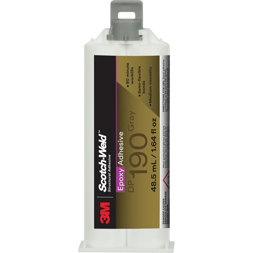 Scotch-Weld Epoxy Adhesive DP190, 1.64 fl. oz., Cartridge, Two-Part, Grey D. Morneault & Fils