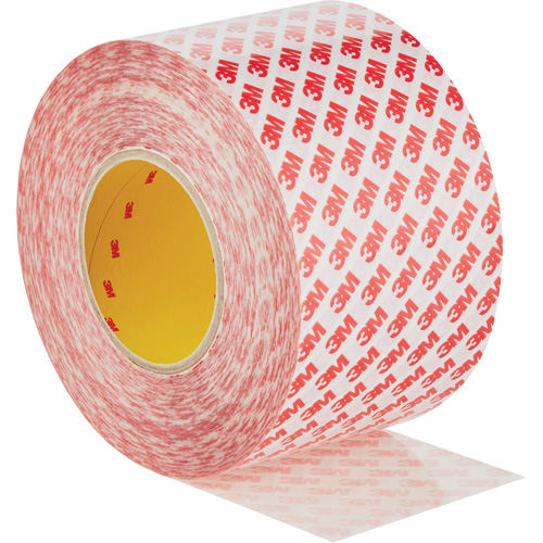 Ruban adh&eacute;sif double face, Polyester, 100 mm (3,93") la x 50 m (164') lo, 8 mils &eacute;pais D. Morneault & Fils