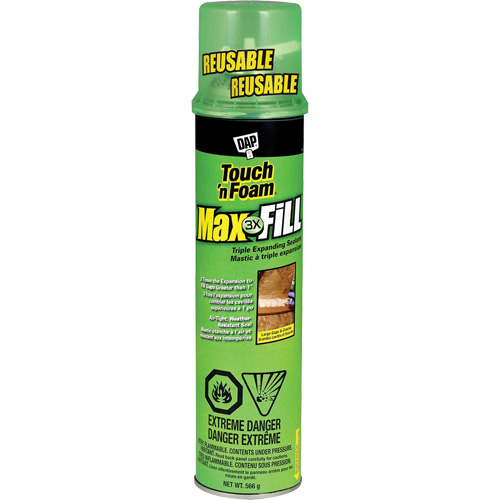 Touch 'n Foam&reg; Max Fill Triple Expanding Sealant, 566 g, Aerosol Can, Cream D. Morneault & Fils
