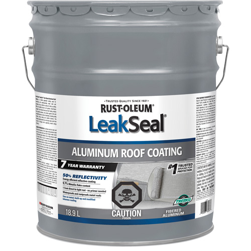 Rev&ecirc;tement de toit en aluminium 7 ans LeakSeal D. Morneault & Fils
