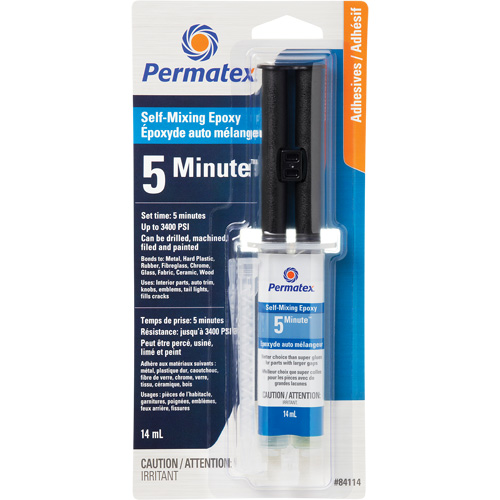 General Purpose Epoxy, 14 ml, Syringe, Two-Part, Clear D. Morneault & Fils