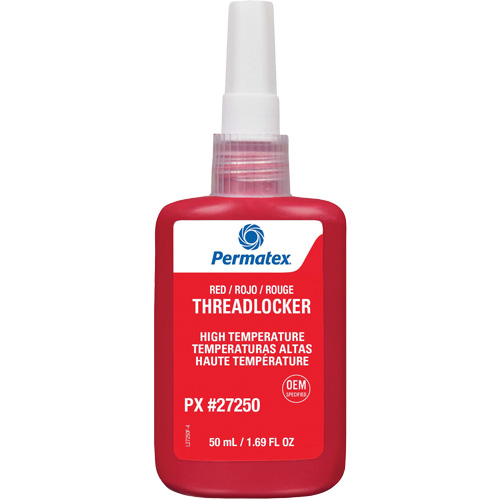 High Temperature Threadlocker, Red, High, 50 ml, Bottle D. Morneault & Fils