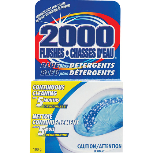 D&eacute;tergent pour cuvette de toilette 2000 Flushes Blue Plus, 100 g, Tampon D. Morneault & Fils