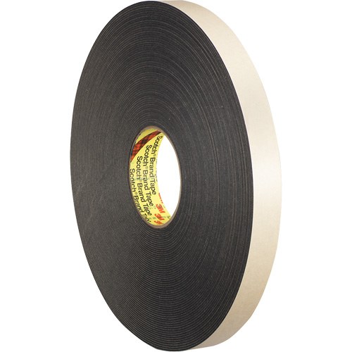Ruban double face en mousse, 33 m (108') lo x 12,7 mm (1/2") la, 62 mils, Poly&eacute;thyl&egrave;ne D. Morneault & Fils