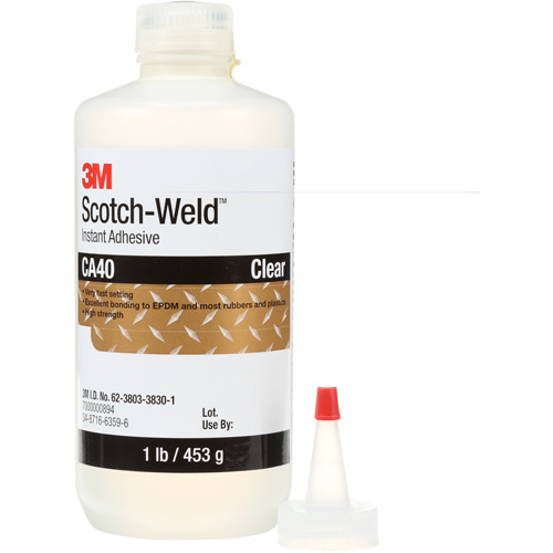 Adh&eacute;sif instantan&eacute; CA5 Scotch-Weld, Transparent, Bouteille, 1 lb D. Morneault & Fils