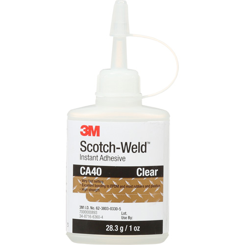 Instant Adhesive, 1 oz., Bottle, Yellow D. Morneault & Fils