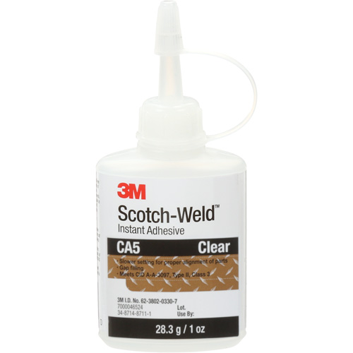 Scotch-Weld Instant Adhesive CA5, Clear, Bottle, 1 oz. D. Morneault & Fils