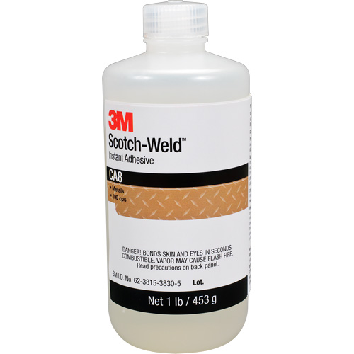 Scotch-Weld Instant Adhesive CA8, Clear, Bottle, 1 lbs. D. Morneault & Fils