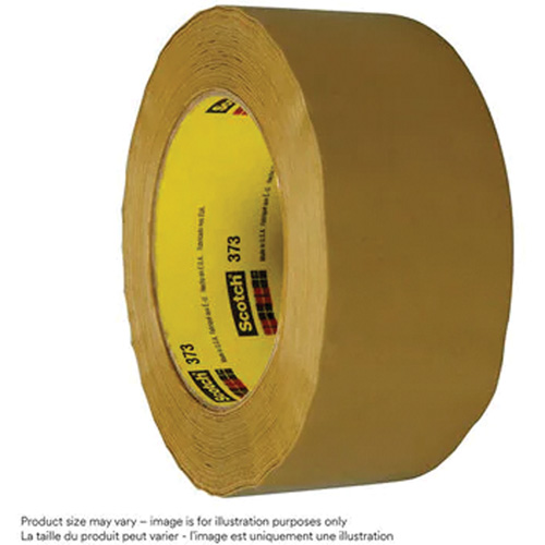Scotch&reg; Box Sealing Tape 373, Hot Melt Adhesive, 2.5 mils, 72 mm (3") x 50 m (164') D. Morneault & Fils