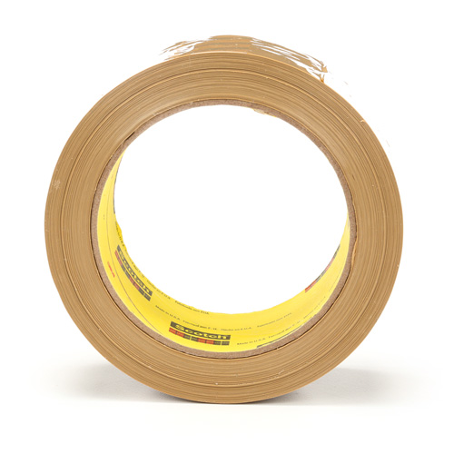 Scotch&reg; Box Sealing Tape 375, Hot Melt Adhesive, 3.1 mils, 48 mm (2") x 50 m (164') D. Morneault & Fils