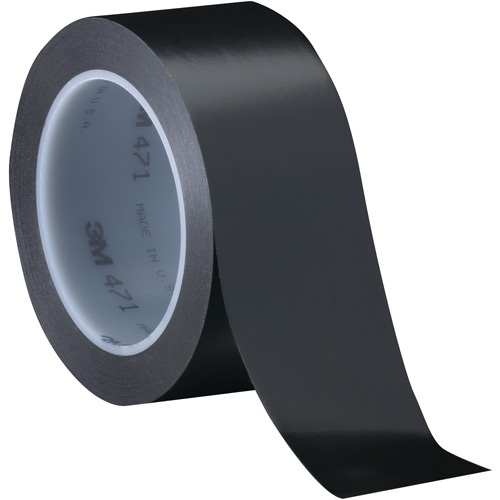 471 Vinyl Tape, 76 mm (3") W x 32.9 m (108') L, 5.2 mils, Black D. Morneault & Fils