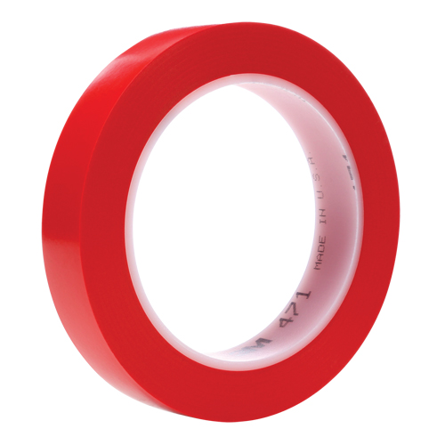 471 Vinyl Tape, 19 mm (3/4") W x 32.9 m (108') L, 5.3 mils, Red D. Morneault & Fils