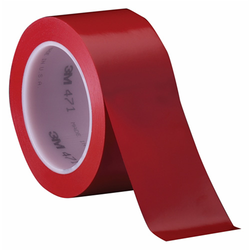 Ruban en vinyle 471, 102 mm (4") la x 32,9 m (108') lo, 5,2 mils, Rouge D. Morneault & Fils