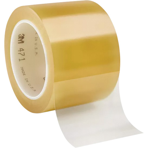 Ruban en vinyle 471, 76,2 mm (3") la x 32,9 m (108') lo, 5,2 mils, Transparent D. Morneault & Fils