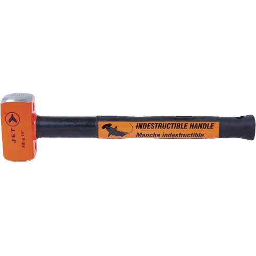 USH-416 Super Heavy-Duty Indestructible Handle Sledge Hammer, 4 lbs., 16", Solid Steel Handle D. Morneault & Fils