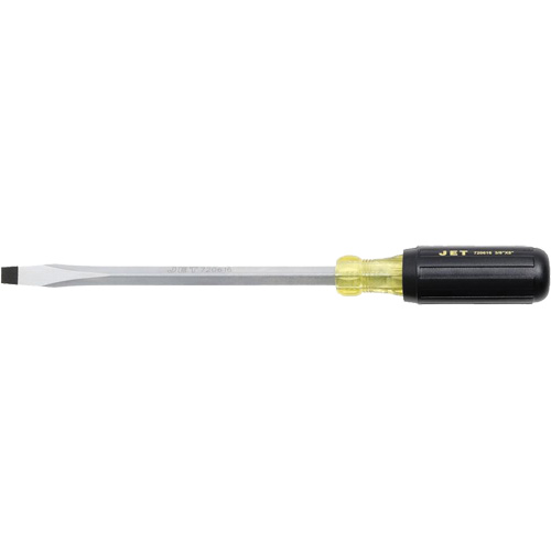 JKSS-8 Tournevis &agrave; fente, Tige de 3/8", Carr&eacute;e, 8" lo, Prise en Coussin&eacute;e D. Morneault & Fils