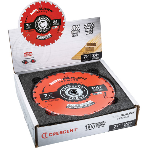 NailSlicer Framing Circular Saw Blade, 7-1/4", Wood Use D. Morneault & Fils