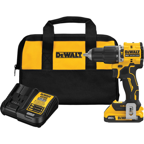 Atomic Compact Series Brushless Cordless Hammer Drill Kit, 1/2" Chuck, 20 V D. Morneault & Fils