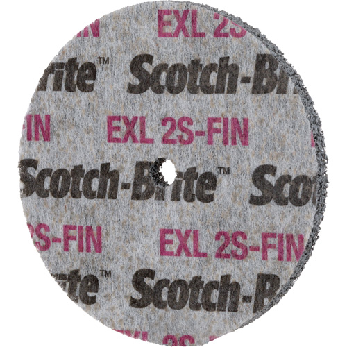Meule homog&egrave;ne Scotch-Brite EXL, 3" x 1/2", Arbre de 1/4" D. Morneault & Fils